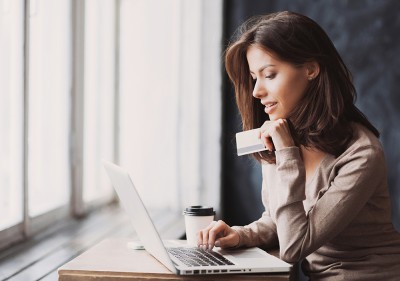 Woman with credit card