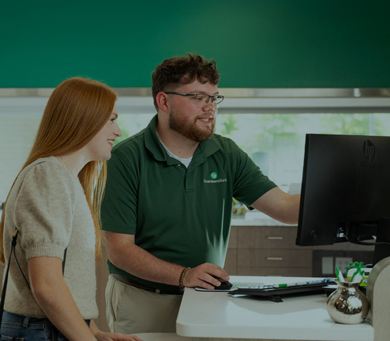 Showing Customer Computer Square